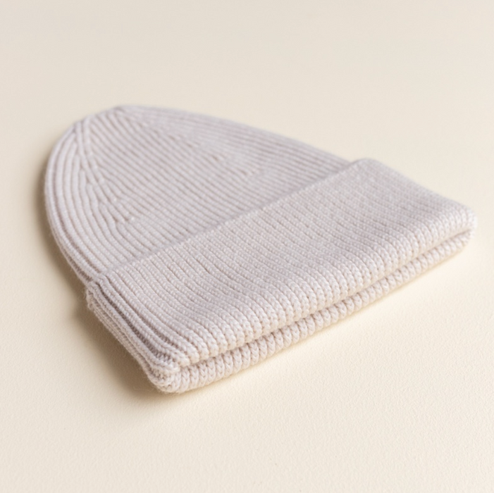 Fonzie Merino Wool Beanie - Off White