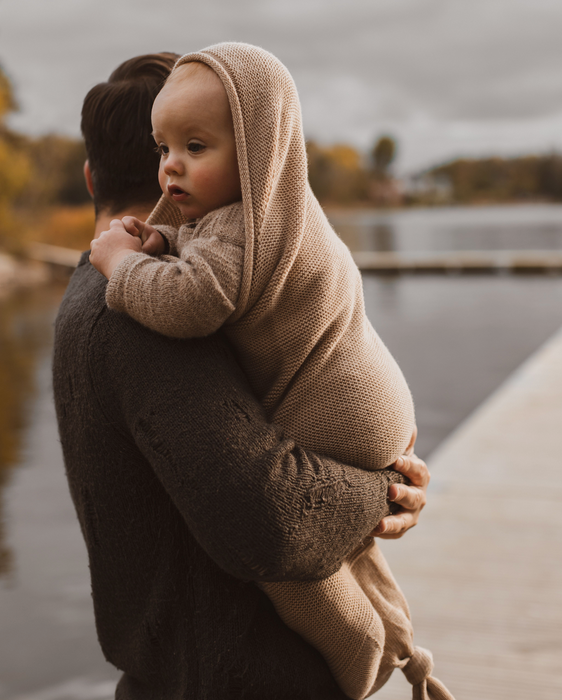 Merino Wool Knit Cocoon - Sand