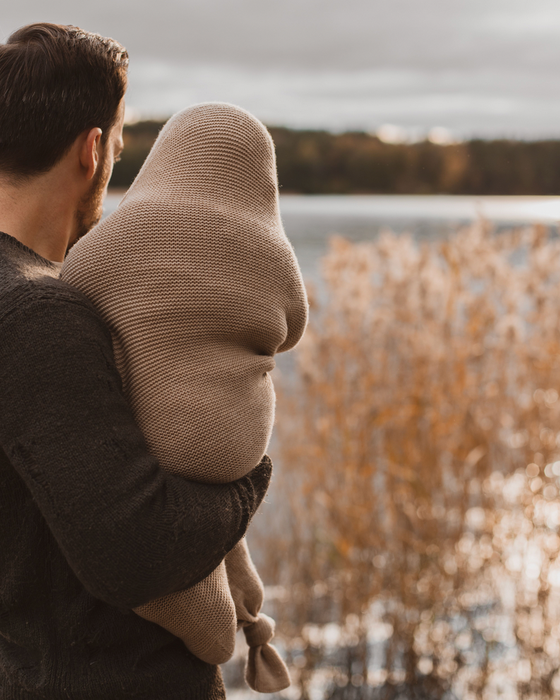 Merino Wool Knit Cocoon - Sand