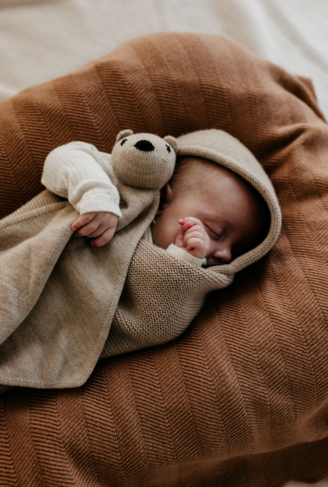 Merino Wool Knit Cocoon - Sand