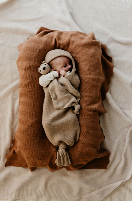 Merino Wool Knit Cocoon - Sand