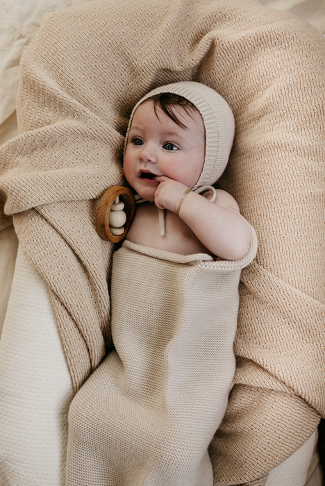 Merino Wool Knit Cocoon - Off White