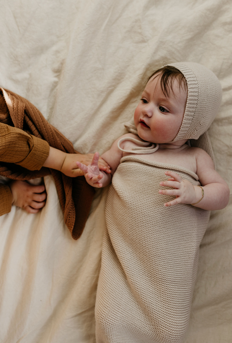Merino Wool Knit Cocoon - Off White