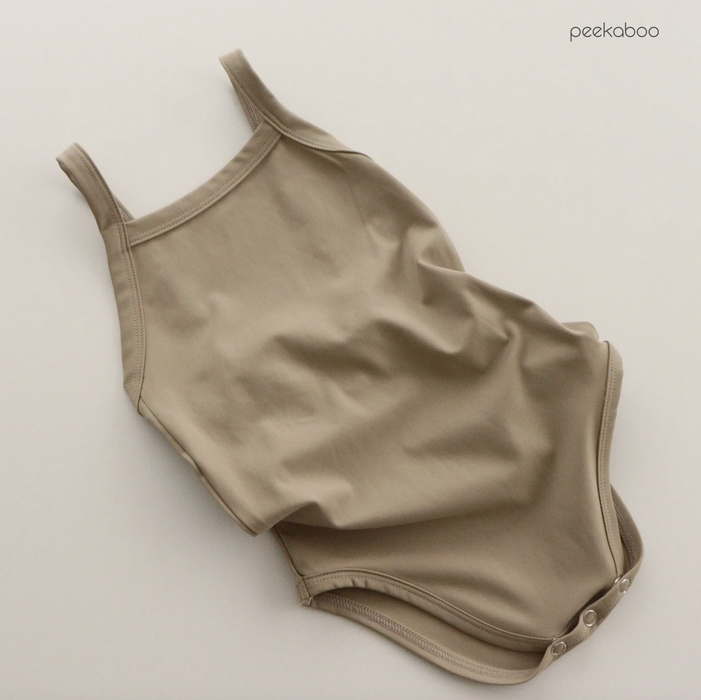 Backless UV Swimsuit - Beige