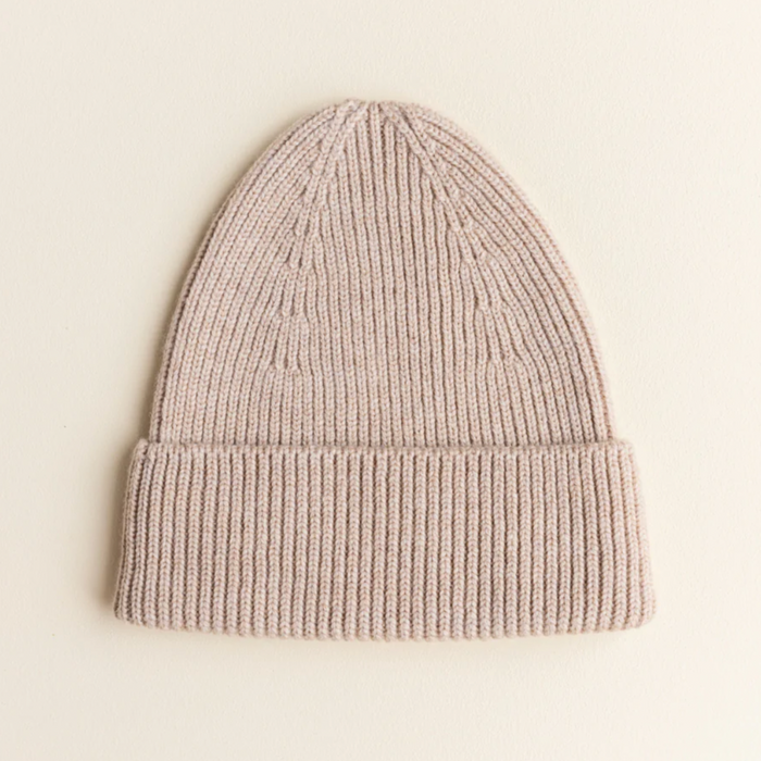 Fonzie Merino Wool Beanie - Sand