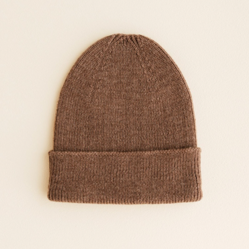 Fonzie Merino Wool Beanie - Mocha
