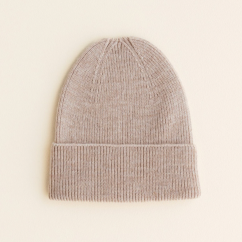 Fonzie Merino Wool Beanie - Sand