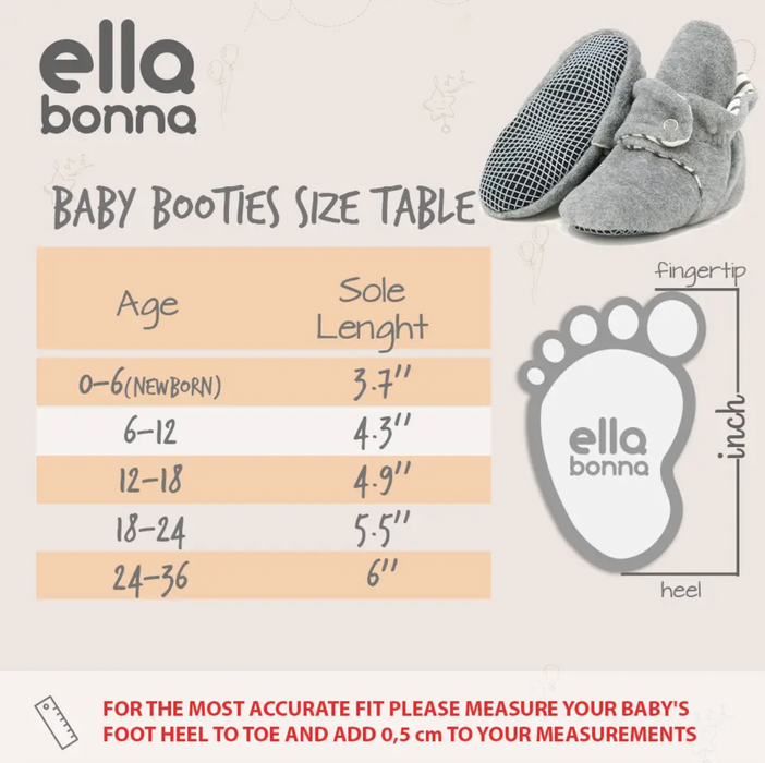 Organic Fleece Booties - Taba