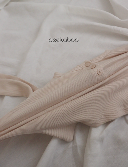Cotton Ribbed Pajama Set- Cream
