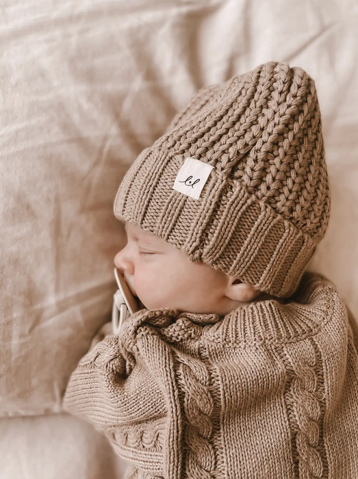 Chunky Knit Beanie - Acorn