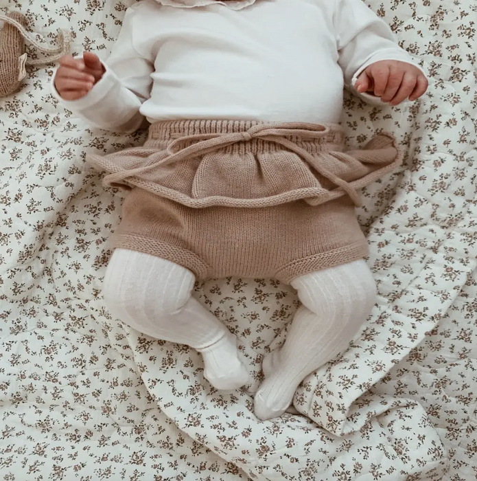 Merino Wool Ruffle Bloomers - Latte