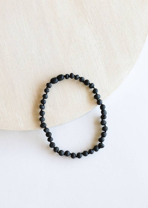 Raw Black Amber Necklace