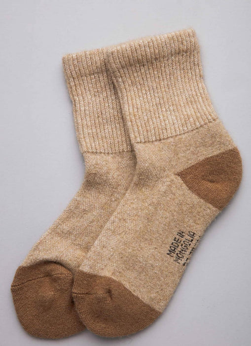 Adult Thick Camel Wool Socks - Beige