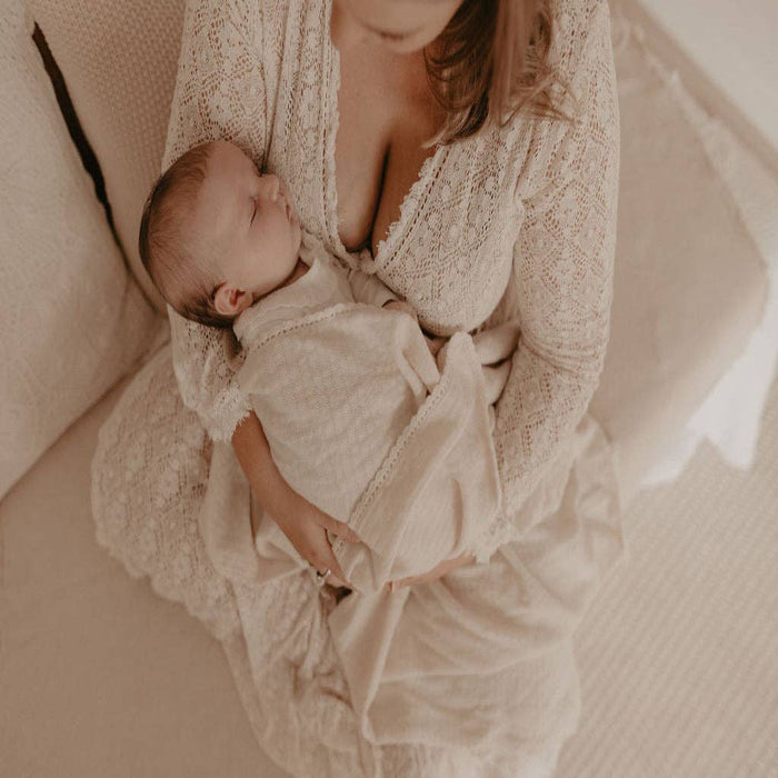 Heirloom Merino Wool Baby Blanket - Cream
