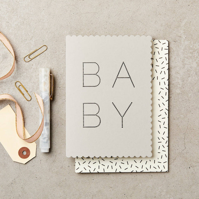 Luxe Baby Grey New Baby Card