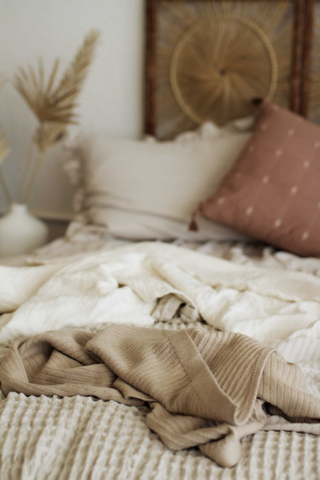 Akira Merino Wool Blanket - Sand