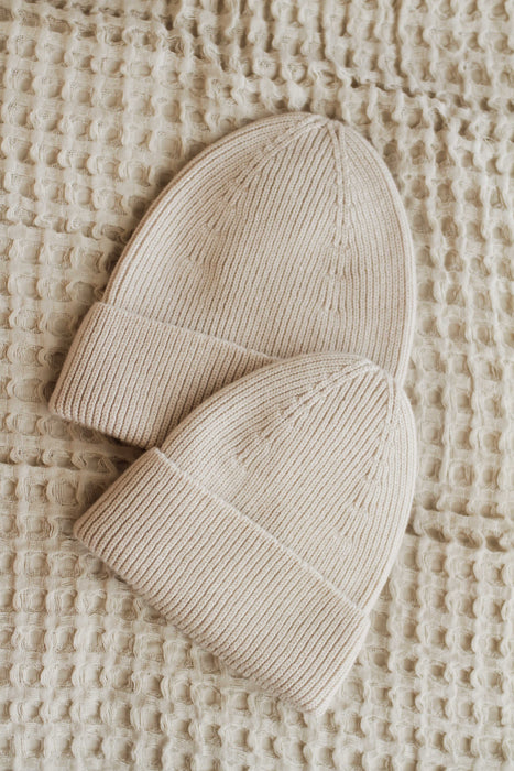 Fonzie Merino Wool Beanie - Off White