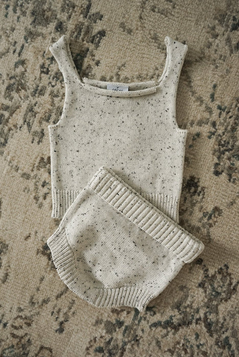 Knit Speckled Tank & Bloomer Set