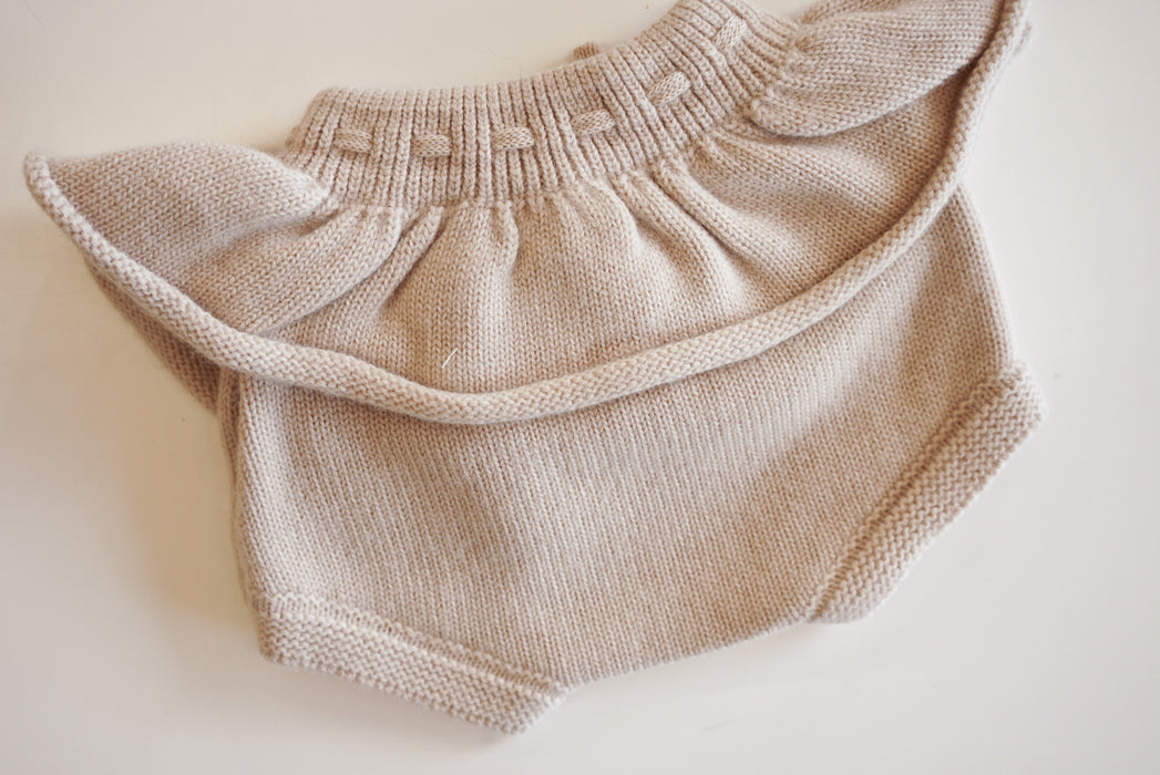 Merino Wool Ruffle Bloomers - Latte