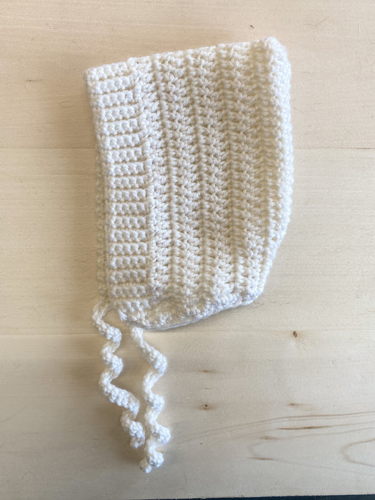 Cream Merino Wool Blend Pixie Bonnet
