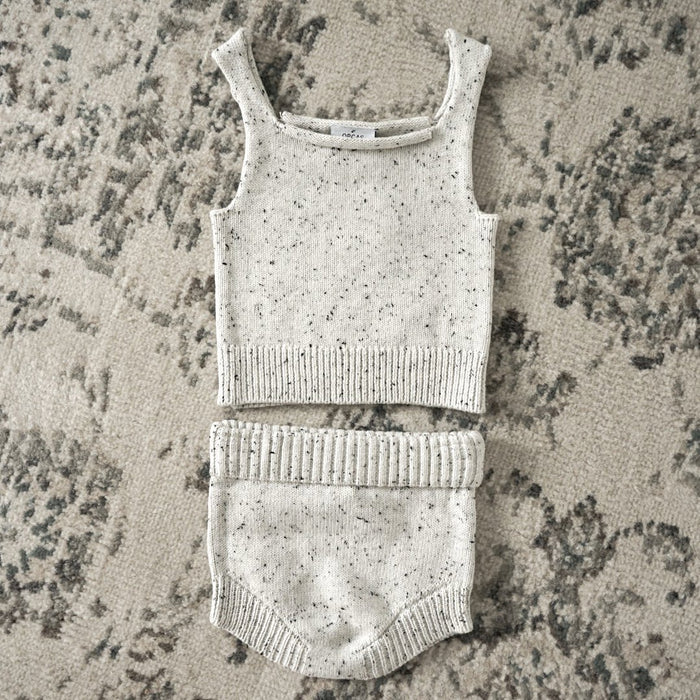 Knit Speckled Tank & Bloomer Set