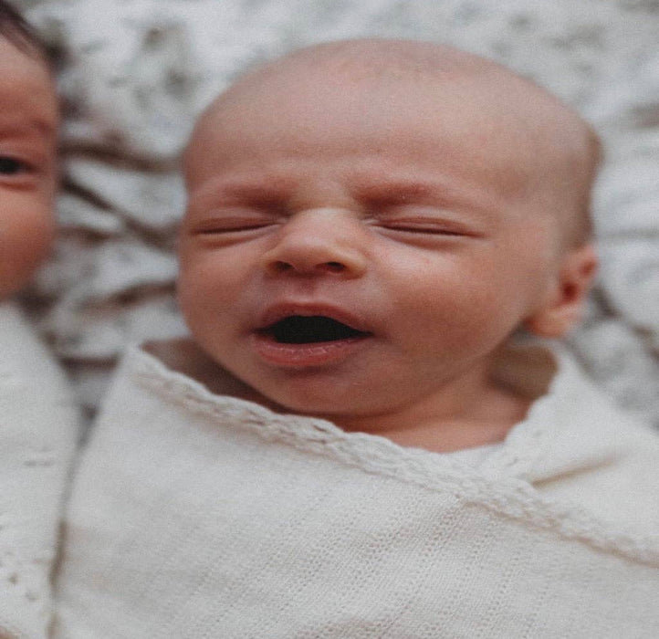 Heirloom Merino Wool Baby Blanket - Cream