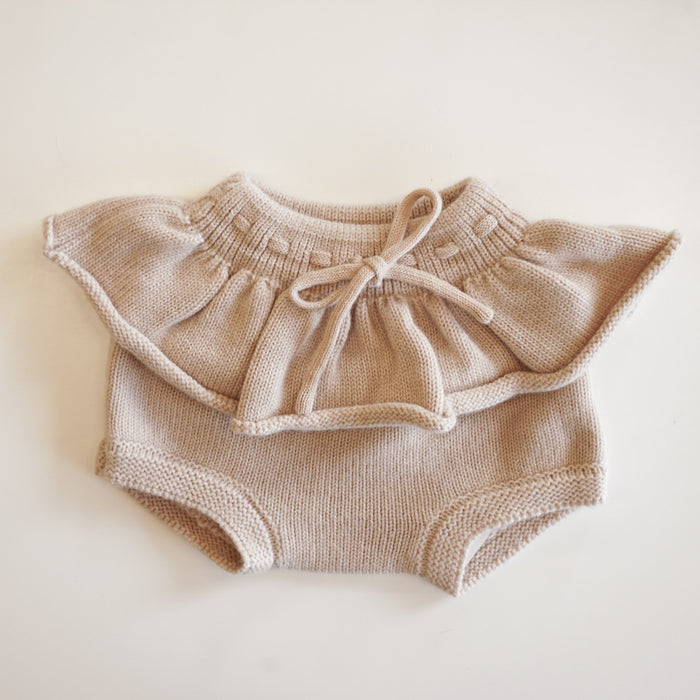 Merino Wool Ruffle Bloomers - Latte