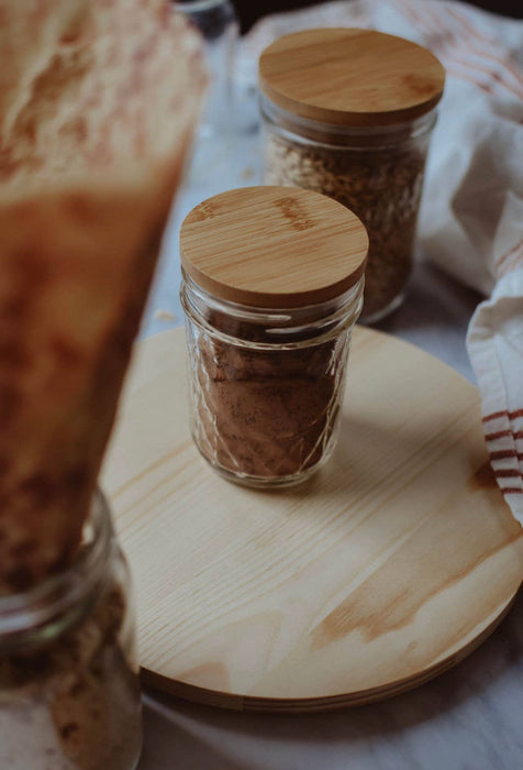 Bamboo Wide Mouth Jar Lid