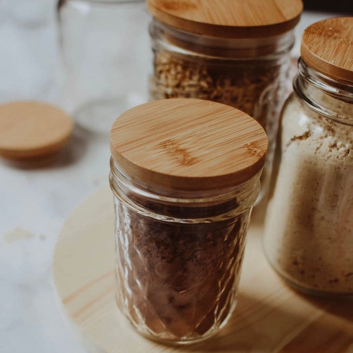 Bamboo Wide Mouth Jar Lid