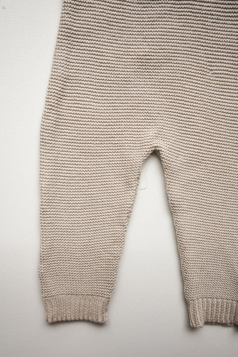 Knit Suspender Pants - Natural