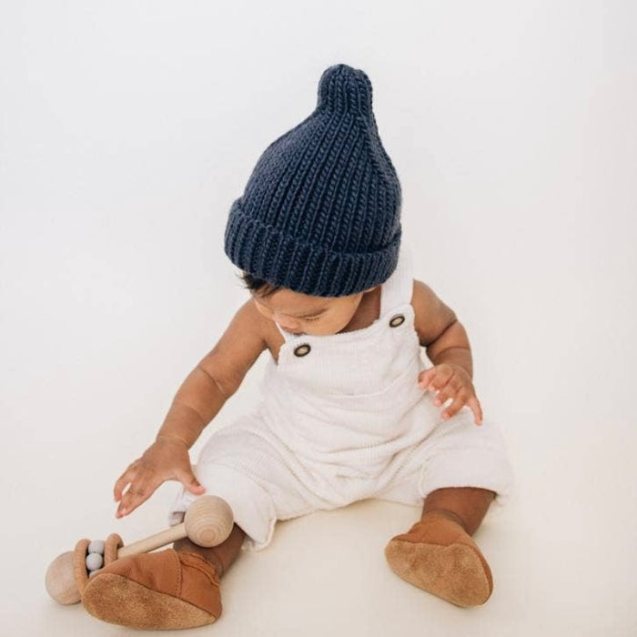 Peak Beanie Hat- Indigo