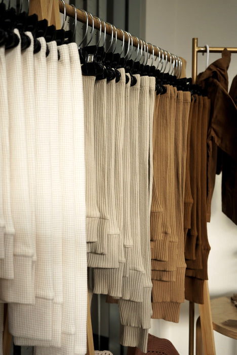 The Ribbed Legging- Ecru