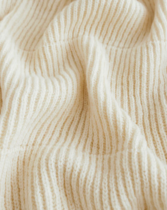 Gaston Merino Wool Blanket - Butter White