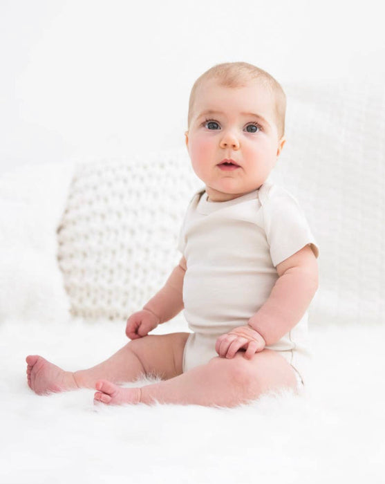 Short Sleeve Classic Organic Bodysuit - Natural