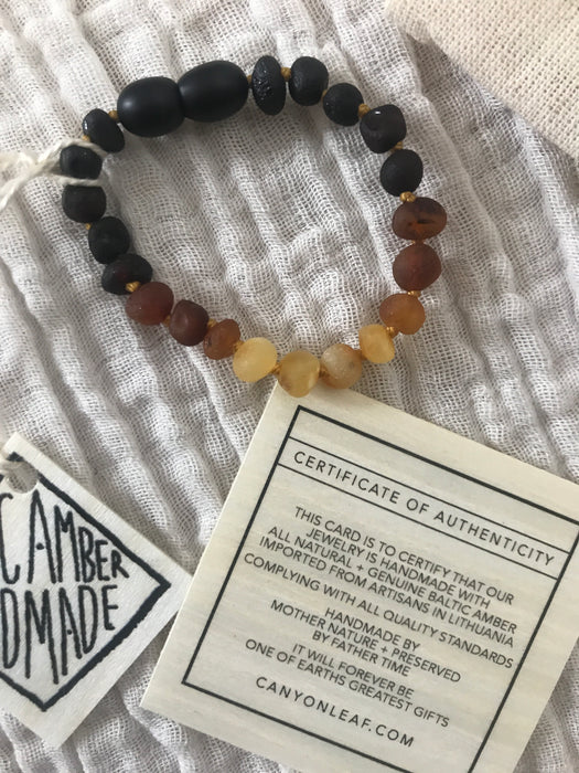 Raw Ombre Amber Anklet/Bracelet