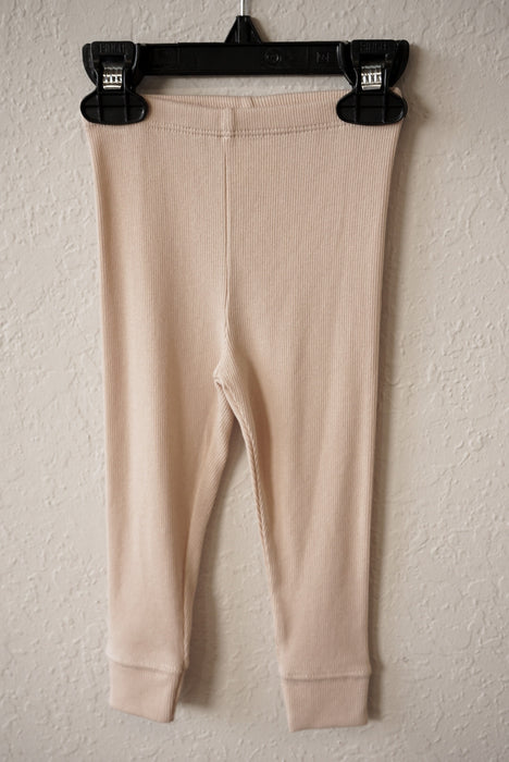 Cotton Ribbed Pajama Set- Cream