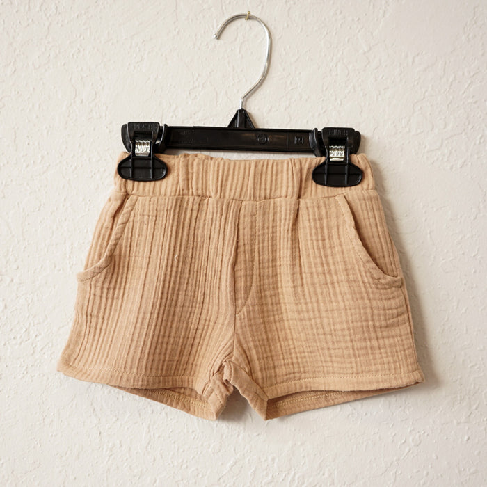 Ashby Muslin Shorts - Tan