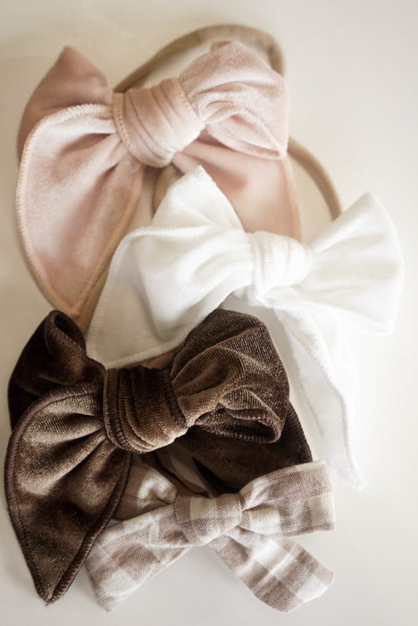 Gingham Cotton Hair Bow