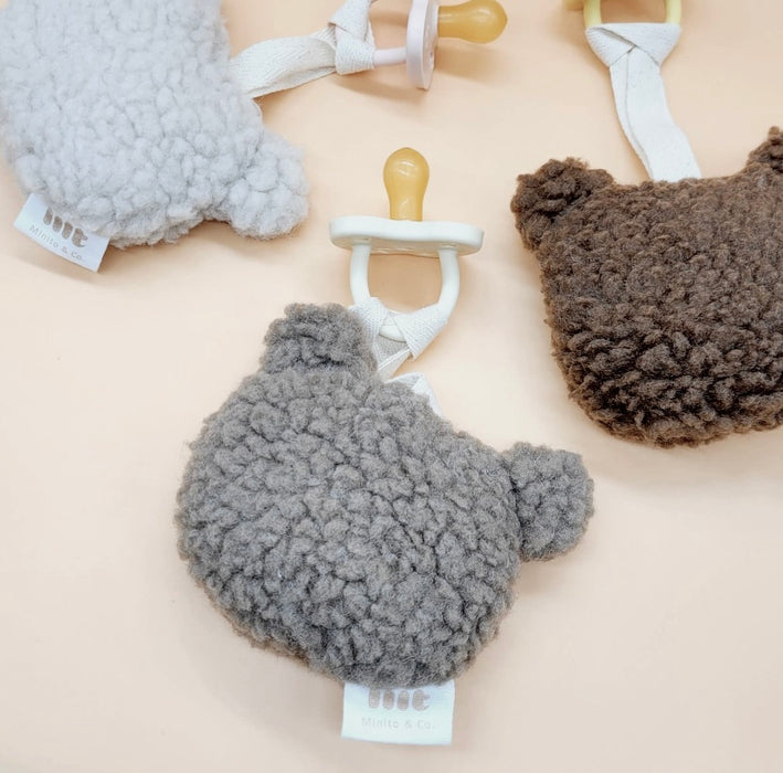 Sherpa Bear Pacifier Holders