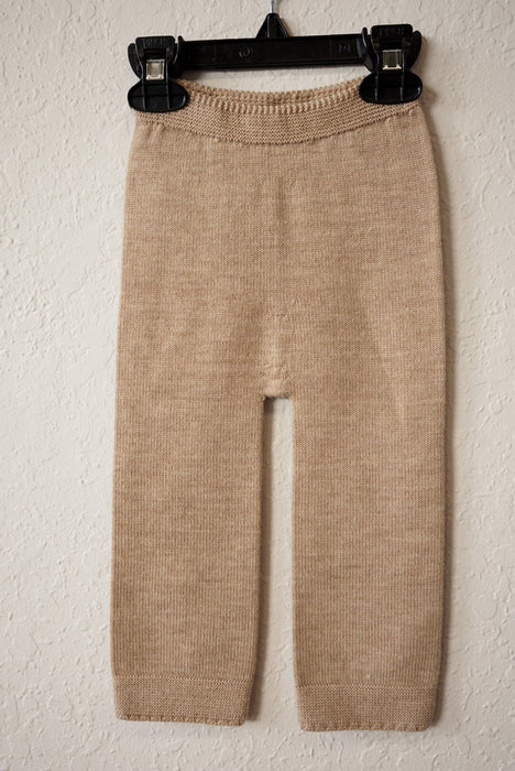 Guido Merino Wool Knit Pants - Sand