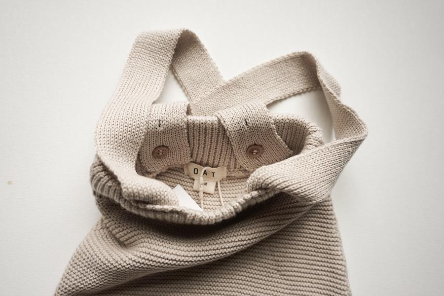 Knit Suspender Pants - Natural