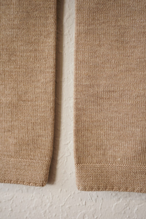 Guido Merino Wool Knit Pants - Sand