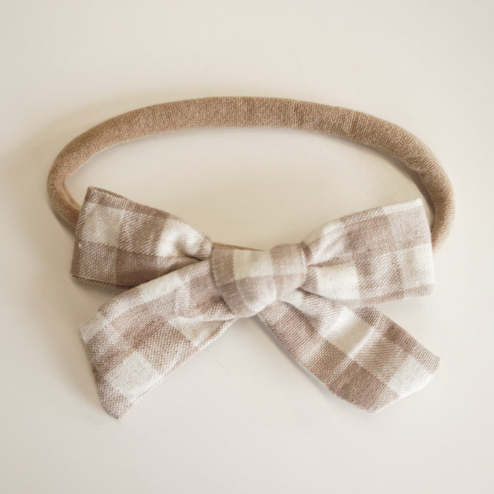 Gingham Cotton Hair Bow