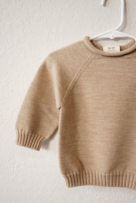 Georgette Merino Wool Knit Sweater - Sand
