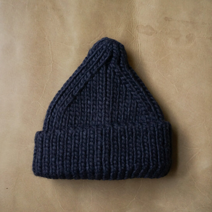 Peak Beanie Hat- Indigo
