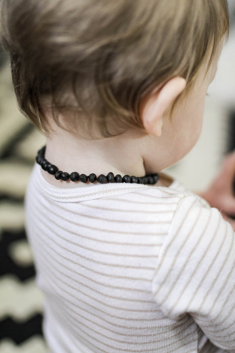 Raw Black Amber Necklace