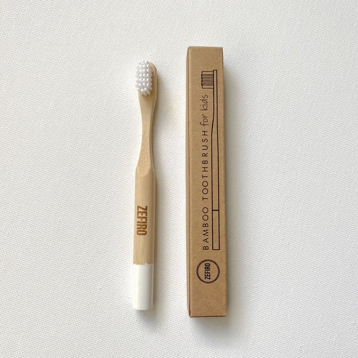 Bamboo Kid's Toothbrush - White