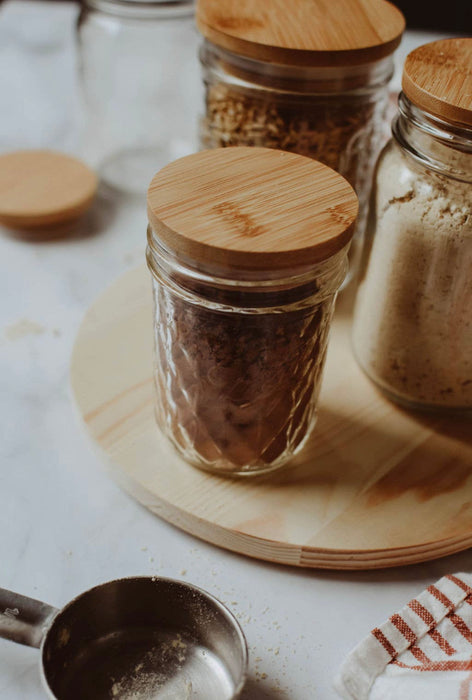 Bamboo Wide Mouth Jar Lid