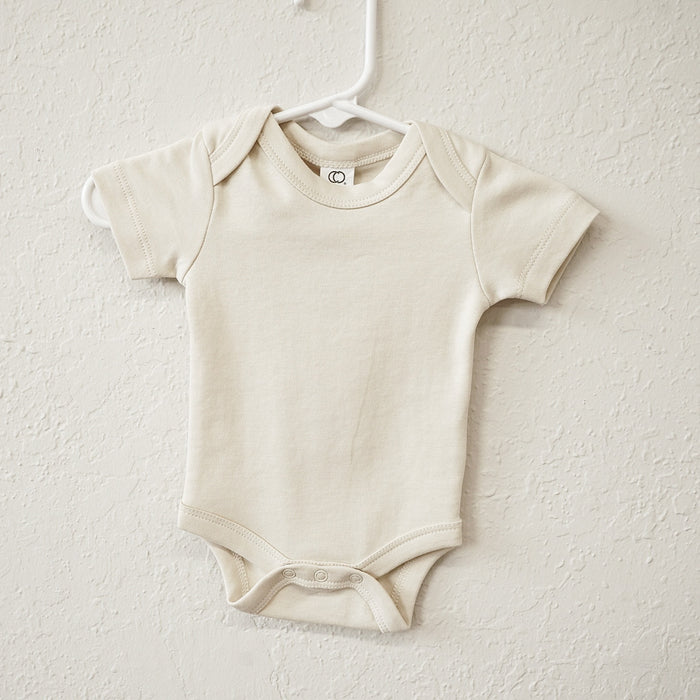 Short Sleeve Classic Organic Bodysuit - Natural