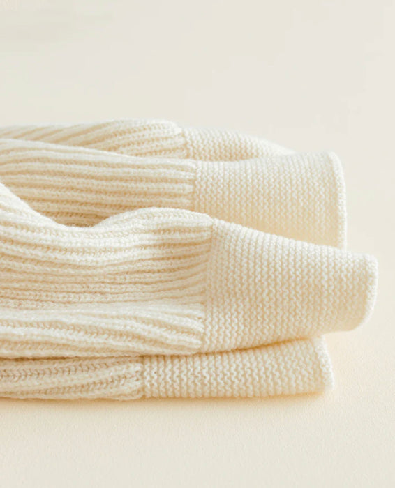 Gaston Merino Wool Blanket - Butter White